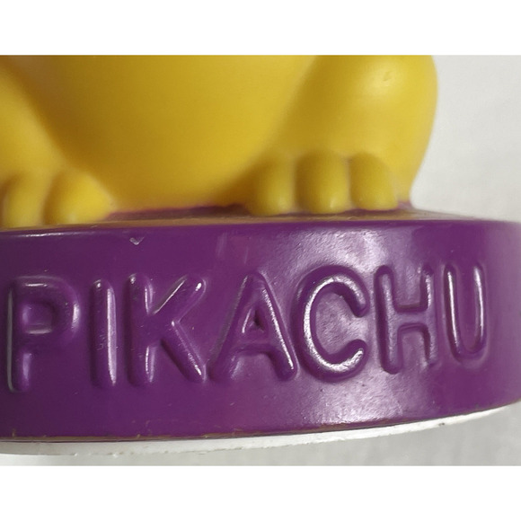 Nintendo Pokemon Vtg 2000 Tumbler Cups #25 Pikachu Yellow Purple TOP ONLY - RARE - Picture 7 of 12